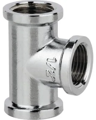 Produktbild von sanicomfort T-Stück Messing verchromt 21,3mm (1/2")
