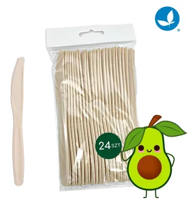 Image de Couteau à avocat beige 18 cm 24 pièces.