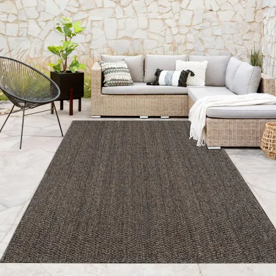 Produktbild von Paco Home Outdoor Indoor Loop Teppich Wetterfest Terrasse Küche Natur weiche Struktur 160x220 cm