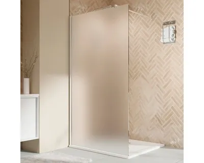 Produktbild von Walk In mit BREUER Elana 2.0 140 x 200 cm Profil eckig chrom Glasdekor Satiniert Reversibel