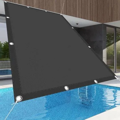 Immagine prodotto di Telo ombreggiante - Schaduwdoek - Ombrellone da spiaggia - Poliestere impermeabile - 3 x 4,5 m - Grigio scuro