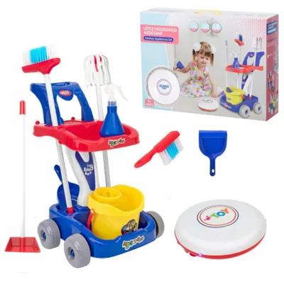 Obrázek produktu pro Dětská úklidová sada s vozíkem a robotem 998-2