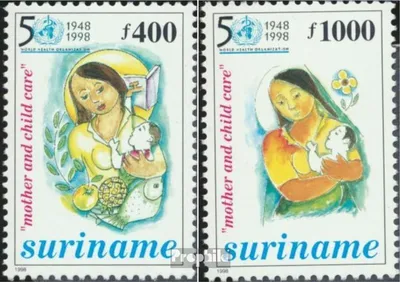 Produktbild von Briefmarken Suriname 1998 Mi 1672-1673 (kompl.Ausg.) postfrisch 50 Jahre WHO