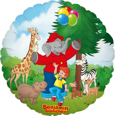 Produktbild von Benjamin Blümchen Folienballon - Rund  "Tieren"