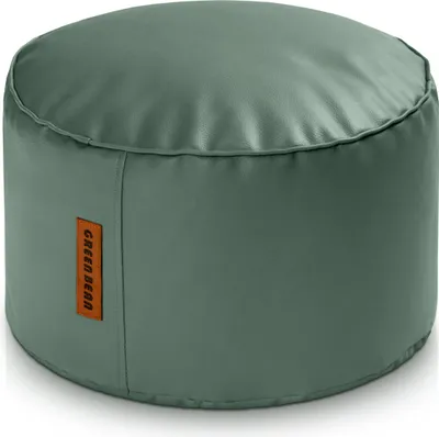 Produktbild von Green Bean® Sitzhocker aus Kunstleder - Pouf mit EPS Perlen Füllung - 43 x 30 cm - perfekte Ergänzung zum Sitzsack - Sitzwürfel Sitzkissen Hocker Fußhocker - Dunkelblau