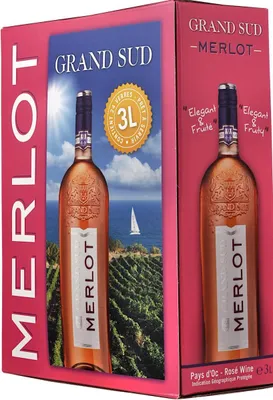 Produktbild von Grand Sud Merlot Rose Pays d'Oc IGP BIB (3l Box)