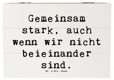 Produktbild von Mr. & Mrs. Panda Box Spruch Trennung von den Eltern 22 x 15 cm - Weiß - Geschenk, Aufbewahrungsbox aus Holz, Mut, Kiste, Truhe, Verbundenheit, Vertrauem, Geschenkbox