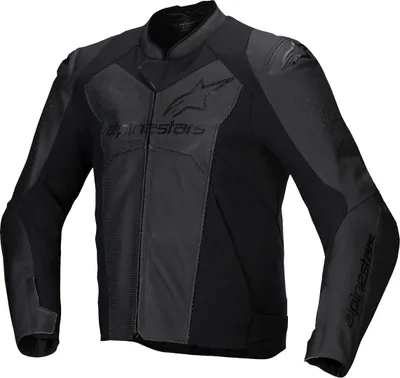 Productafbeelding van Alpinestars Faster V3 Airflow motorjas, met geperforeerd leer en textiel, zwart, maat 58