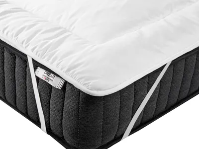 Produktbild von BELIANI Matratzentopper Weiß Mikrofaser 90 x 200 cm Antiallergisch Weich Waschbar mit Befestigung Matratzenschoner Matratzenauflage für Einzelbett