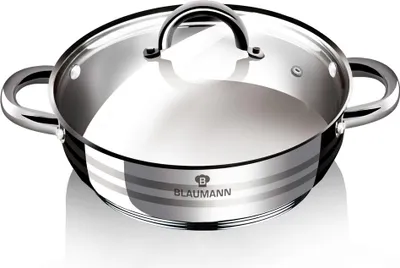 Obrázek produktu pro Mělký hrnec s poklicí nerezový 20cm GOURMET LINE 21078