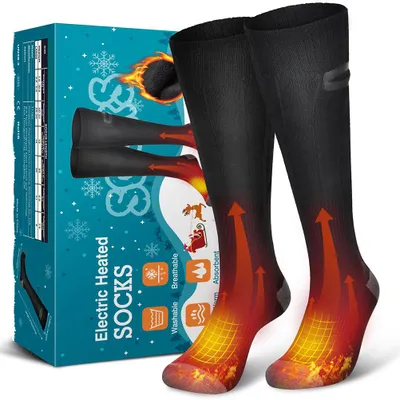 Produktbild von Wiederaufladbare USB-Heizsocken – Elektrische Socken mit 3 Heizstufen für Wandern, Skifahren, Camping & Radfahren