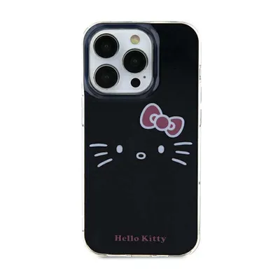 Productafbeelding van Hello Kitty etui met Iml Kitty gezicht, geschikt voor iPhone 11 / Xr - zwart