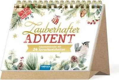 Produktbild von TRÖTSCH - Aufstell Adventskalender \Zauberhafter Advent\" | Weihnachtskalender mit 24 Zitaten für eine besinnliche Weihnachtszeit"