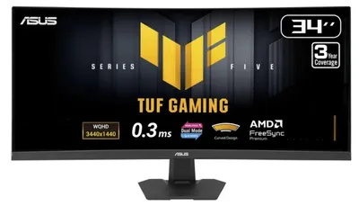 Produktbild von ASUS TUF Gaming VG34WQ5F, 86,4 cm (34"), 3440 x 1440 Pixel, Wide Quad HD, LCD, 1 ms, Schwarz