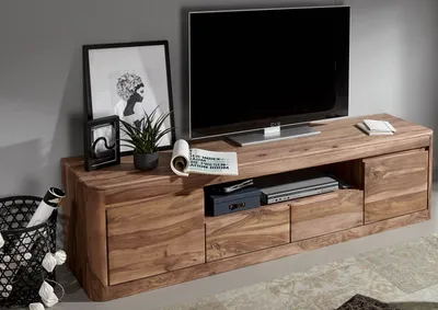 Produktbild von MASSIVMOEBEL24 TV-Board Sheesham 200x45x50 rot-braun gebeizt TORONTO #151