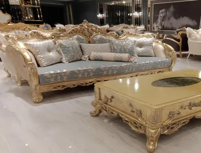Produktbild von Sitz Dreisitzer Sofa 3 Sitzer Sofas Stoff Stil Barock Rokoko Möbel Klassische