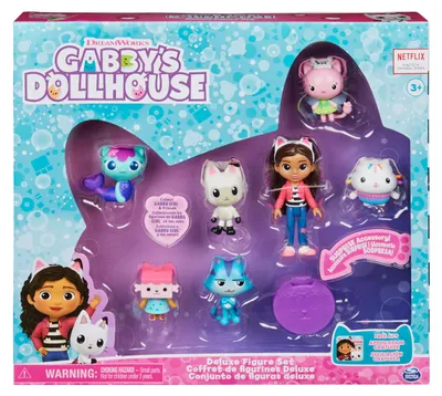 Produktbild von Gabby's Dollhouse DREAMWORKS - Figuren Geschenkset, Gabby mit 6 Katzenfiguren, 3 Jahr(e), Mehrfarbig