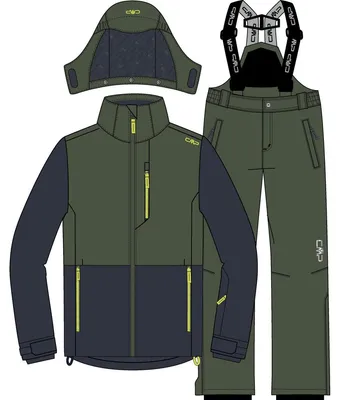 Produktbild von CMP Kinder Skijacke Ski SET Jacket AND Pant Oliv 152