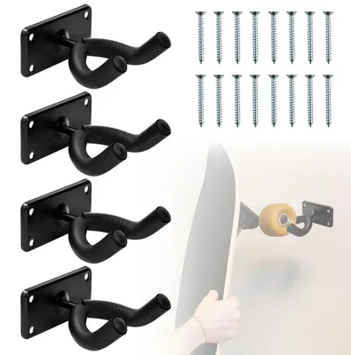 Obrázek produktu pro Sada 4 držáků na skateboard, nerezová ocel, vhodné pro snowboard, longboard a surfboard