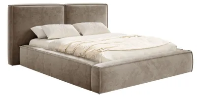 Produktbild von Selsey Tilves – Polsterbett 180x200 mit Bettkasten, Lattenrost, Velours, hellbraun