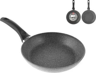 Produktbild von Famanu Bratpfanne mit Antihaftbeschichtung, 20 cm, Temperaturregelung, Aluminium, grau