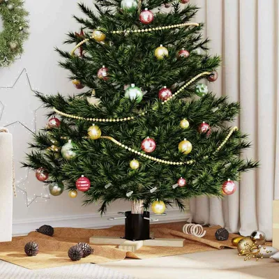 Produktbild von Maison Exclusive - Weihnachtsbaumständer 1.73 Schwarz 50 x 50 x 16 cm