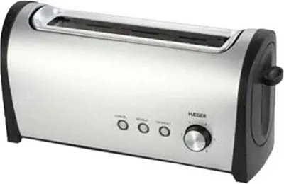 Produktbild von Haeger Desayuno, 2 Scheibe(n), Schwarz, Edelstahl, Edelstahl, Tasten, Niveau, Drehregler, 1000 W, 220 - 240 V