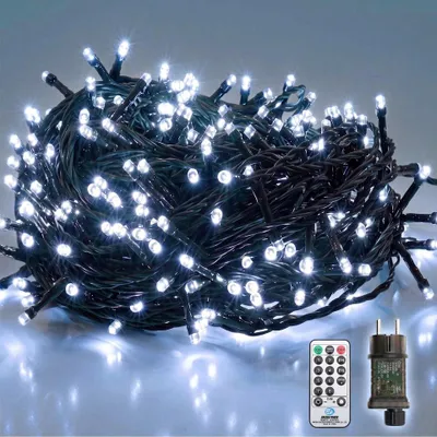 Produktbild von Salcar 23 m 360 LED Lichterkette Kaltweiß Beleuchtung Weihnachten Innen 8 Modi & Memory-Funktion Weihnachten LED Deko