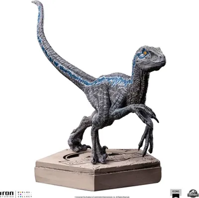 Produktbild von Iron Studios - Jurassic World Icons Statue Velociraptor Blue 9 cm