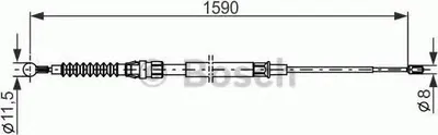 Produktbild von BOSCH Handbremsseil Seilzug Feststellbremse für SKODA SUPERB (3T4) 1 987 482 265