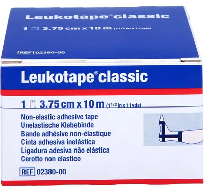 Produktbild von Leukotape Classic Sporttape 3,75cm x 10m Knöchel Knie Sport Rolle