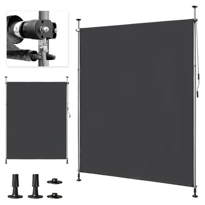 Produktbild von LEADZM Senkrechtmarkise Klemmmarkise 200x270x(210-310) cm Vertikalmarkise Balkonmarkise Sonnenmarkise Sonnenschutz, Sichtschutz, ausziehbar - dunkelgrau