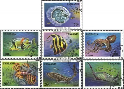 Produktbild von Briefmarken Tansania 1995 Mi 2033-2039 (kompl.Ausg.) gestempelt Meerestiere