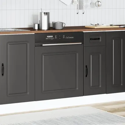 Produktbild von "2026 Aktion"Sideboard Küche Moderne - CLORIS - Buffetschrank - Geschirrspülerblende Kalmar Schwarz 60x1,5x67 cm Holzwerkstoff - NeuMöbel3291243