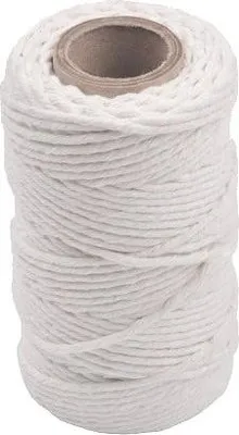 Produktbild von Baumwollschnur weiß 2 mm dick 42 m lang mit Polyesterkern reißfest und elastisch