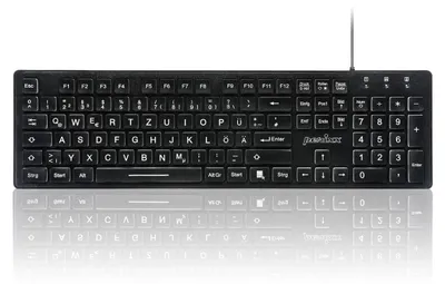 Produktbild von Perixx Periboard-317, Kabelgebundene Tastatur mit weißer LED Hintergrundbeleucht