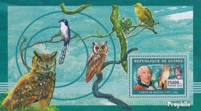 Produktbild von Briefmarken Guinea 2006 Mi Block 988 (kompl. Ausgabe) postfrisch ORNITOLOGEN - VÖGEL