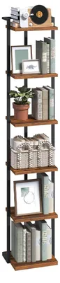 Produktbild von Bücherregal Standregal 6 Ebenen Industriestil 33 x 25,5 x 163 cm Vintagebraun