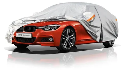 Immagine prodotto di Copertura antipolvere impermeabile e traspirante per BMW Serie 3 (2011-2025), colore argento, con 6 strati per la protezione completa in garage