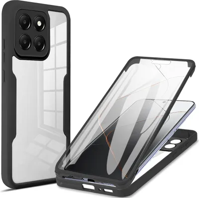 A product shot of a phone case, with one case shown assembled and another shown disassembled to reveal the phone inside.