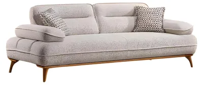 Produktbild von Elegantes Hellgraues Stoffsofa in modernem Design