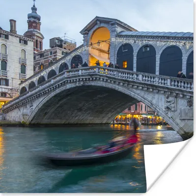 Produktbild von MuchoWow® Poster Venedig - Brücke - Italien 50x50 cm - Wohnzimmerdekoration