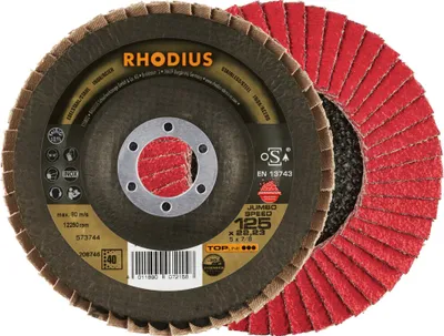 Obrázok produktu pre Rhodius 208746 JUMBO SPEED Flap disc Diameter 125 mm Bore diameter 22.23 mm Stainless steel 1 pc(s)