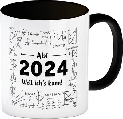 Produktbild von ABI 2024 - Weil ich's kann Kaffeebecher in schwarz