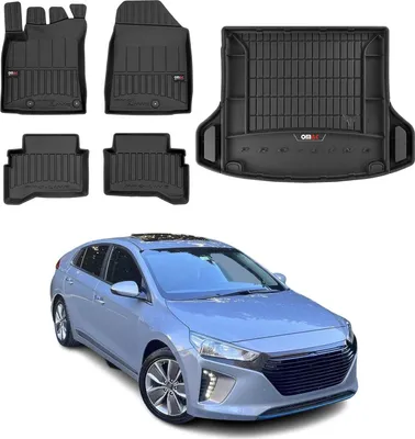 Zdjęcie produktu dla Zestaw dywaników i bagażnika do Hyundai Ioniq Hybrid 2016-2022 TPE czarny