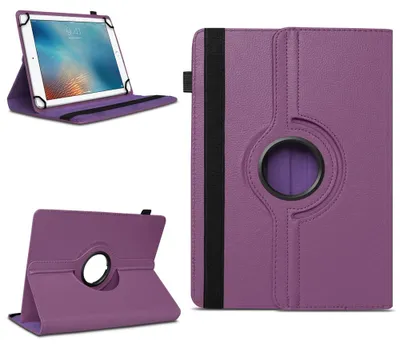 Produktbild von Tablet Hülle für Apple iPad 2017 2018 2019 2020 Tasche Schutzhülle Case DrehbarFarben:Lila