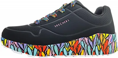 Productafbeelding van Skechers Uno Lite - Subtle Love Kinderschuhe Mädchen Halbschuhe sportlicher Schnürer Schwarz Freizeit