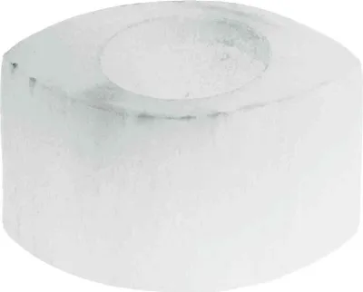 Produktbild von Teelichthalter Selenit 5 x 8 cm rund – Naturstein Windlicht weiß