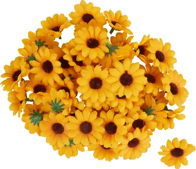 Produktbild von VBS Mini-Sonnenblumen Blüte, ca. Ø 4 cm, 50 Stück