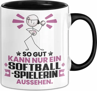 Produktbild von Softballspielerin Geschenk Tasse So Gut Kann Nur Ein Softballspielerin Aussehen Geschenkidee Kaffee-Becher (Schwarz)